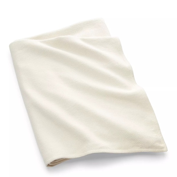 LAUREN RALPH LAUREN King Classic Weave Blanket $300 Cream - Picture 1 of 6